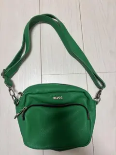 x-girl グリーン 合成皮革 ショルダーバッグ