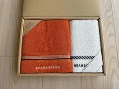 BEAMS DESIGN タオルセット オレンジ・ホワイトのサムネイル