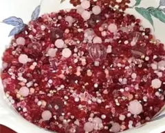 高品質　ルーサイトビーズ　400グラム！　大量　まとめて　赤系