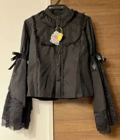姫袖ブラウス　ブラック　黒のサムネイル