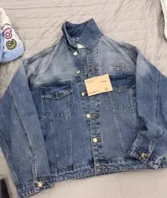 【MIU MIU デニムジャケット／刺繍ロゴ】S