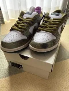 NIKE SB Dunk Low グリーン/ホワイト/パープル