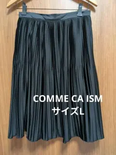 COMME CA ISM◇コムサイズム　プリーツスカート 　L ブラックのサムネイル