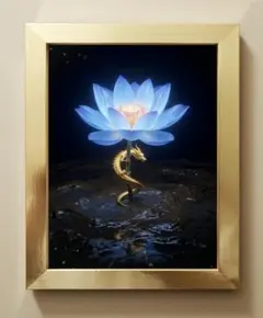 開運絵画 龍神様 金の成る木 龍樹 金運 財運 金箔 レインボー マルチ