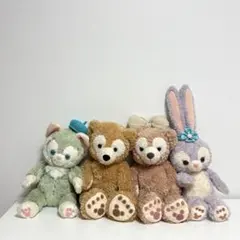 【４点セット】ダッフィー　シェリーメイ　ステラルー　ジェラトーニ　ぬいぐるみ