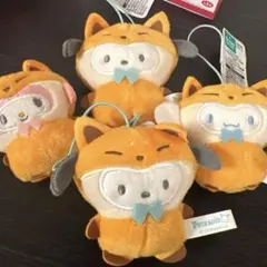 新品 サンリオキャラクターズ どうぶつ着ぐるみマスコット きつね編 4点セット！