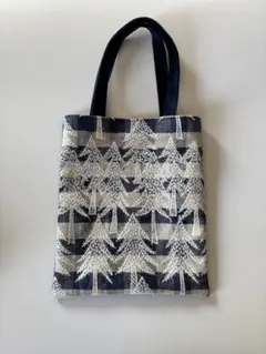 ミナペルホネン landtheater ネイビー　トートバッグ