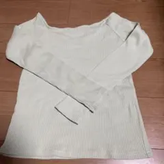 LOWRYS FARM 薄いグリーン 長袖ニット Fサイズ