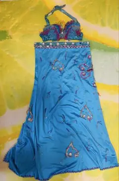 青いベリーダンスセットアップ