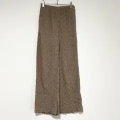 n1171【ジーユー 】シャーリング プリーツ ワイドパンツ ベージュ Sサイズ