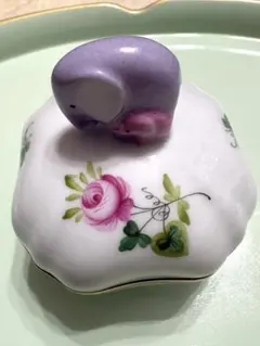 真珠★ミキモトインターナショナル★テディベア陶製小物入れジュエリーボックス★ 真珠☆ミキモトインターナショナル☆テディベア陶製小物入れジュエリー