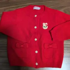 ミキハウス 赤 カーディガン 100 女の子
