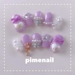 パステルパープルゆらゆらチャーム