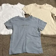 シンプル半袖Tシャツセット（白・ベージュ・水色）