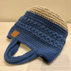 ハンドメイド　かぎ針編み　麻紐バッグ　トートバッグ　　 ちょっとそこまでバッグ