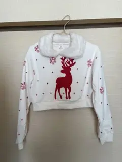 SHEIN トナカイ柄 クロップドトレーナー 12Y