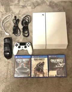 PS4 CUH-1100A 500GB ホワイト 2コン ソフト3本付き初期化済