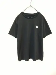 ザノースフェイス　Tシャツ　レディースL　黒色　胸ロゴ　ポリエステル　綿