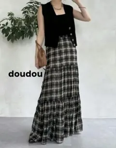 DouDou チェックワッシャースカート - メルカリ