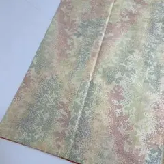 あ*ん様 十日町紬 絣柄 素敵なデザイン 着物 正絹 T-4856