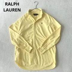 美品ラルフローレン オックスフォードシャツ 現行 ポニー刺繍 黄色 イエローXS