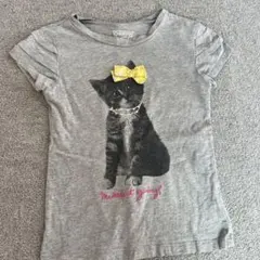 OshKosh girl 猫プリント Tシャツ グレー 5サイズのサムネイル