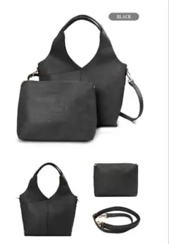 新品未使用D.KELLY2WAYトートバッグ2点セットDK-5016ブラック黒