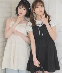 バラモチーフ付ミニキャミOP キャミワンピ