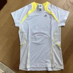 adidas CLIMA 365 ホワイト/イエロー Tシャツ