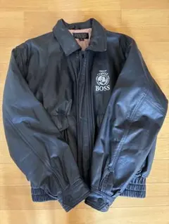 初代BOSS レザーボンバージャケット ブラックのサムネイル