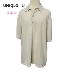 【美品】 ユニクロユー ファインゲージ　ポロシャツ ニット リネン