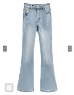 GRL ハイウエストフレアデニムパンツ cu498 Lサイズ