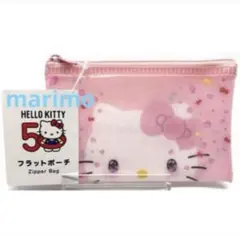 サンリオ ハローキティ 50周年 フラットポーチS ミニポーチ ミニ財布
