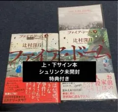 辻村深月 ファイア・ドーム 上下巻セット 直筆サイン本 特典付き 初版