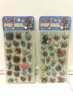 【新品・未開封】　トムとジェリー　ぷくぷくシール　2枚セット