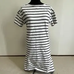 GU 半袖チュニックボーダー柄ホワイト系Sのサムネイル