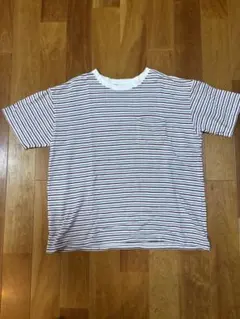 ストライプ ポケット付き Tシャツ