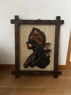 木彫り 仮面 壁掛け インテリア - メルカリ