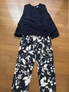 URBAN RESEARCH DOORS リネンレーヨンフラワーパンツ
