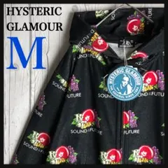 【タグ付き】ヒステリックグラマー☆総柄 サークルガール ロゴ ジップパーカー
