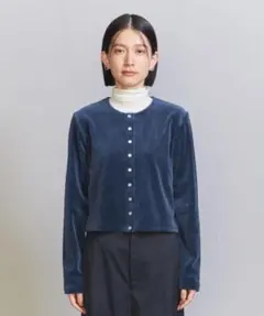 【美品・24時間以内発送】BEAUTY&YOUTH ベロア カーディガンのサムネイル