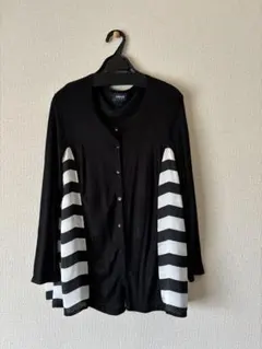 ARMANIのカーディガン ブラック・ストライプ サイズ44