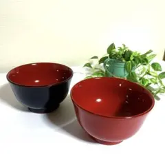 中村漆器　羽反型汁椀　ペアセット