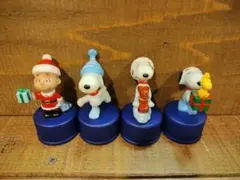 スヌーピー　チャーリーブラウン　ボトルキャップ　ペプシ　クリスマス　４個セット