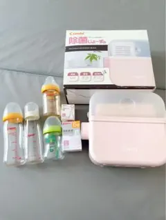 Combi 除菌じょーずα　哺乳瓶用消毒ケース ピンク