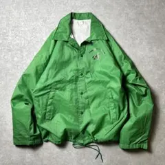 90s USA製 old コーチジャケット ドローコード 企業物プリント L