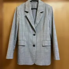 GU ダブルブレストテーラードジャケット チェック