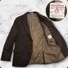 極美品 ハリスツイード スーツセレクト ツイードジャケット ウール100％