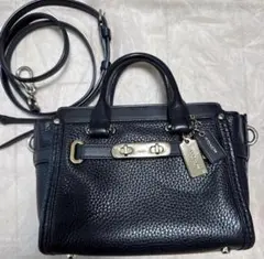 価格交渉してくださいCOACH swagger27 ショルダーバッグ 青黒 - メルカリ