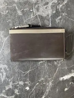 CK CALVIN KLEIN ダークブラウン キーホルダー付き財布